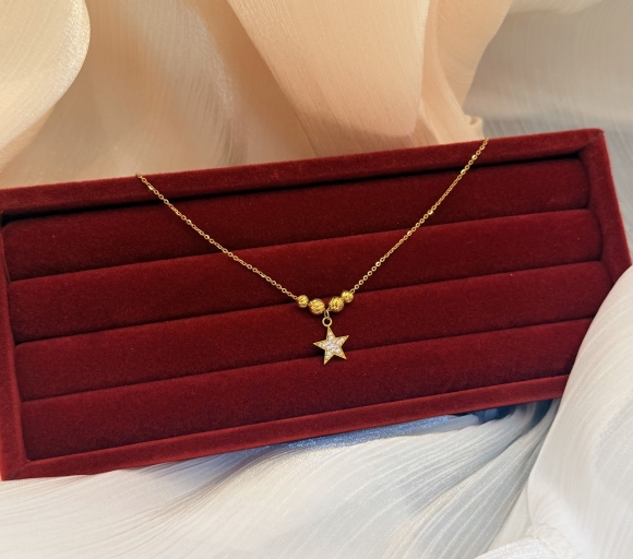 Dây chuyền ngôi sao bi móc máy 