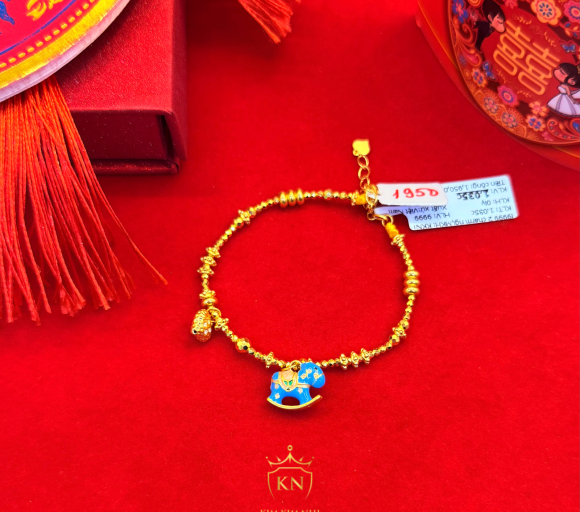 Lắc charm ngựa xanh 
