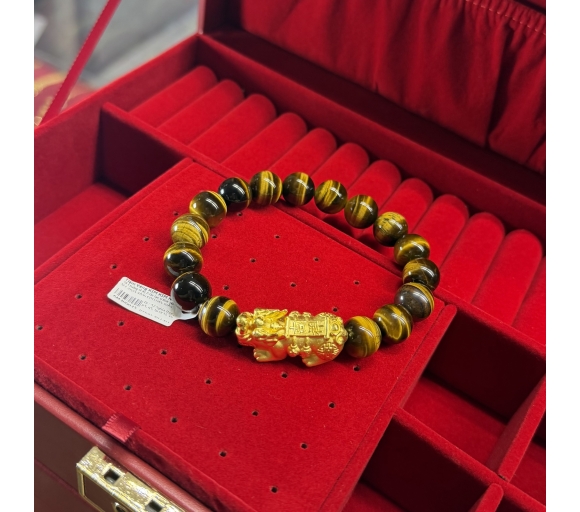 Vòng Mắt Hổ + Charm Tỳ Hưu 