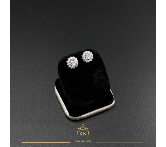 Bông tai hoa đính tấm 