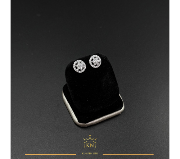 Bông tai viền tròn tấm 